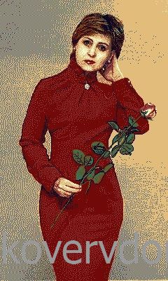 Ковер-портрет ДЕВУШКА С ЦВЕТКОМ