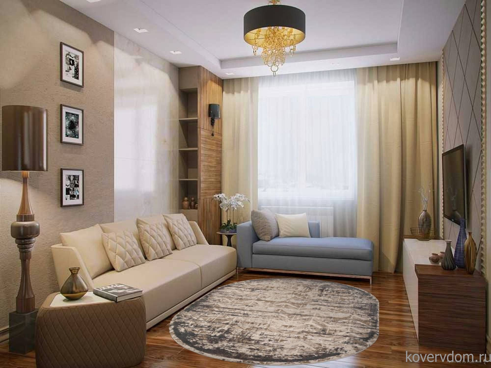 Ковер SIESTA M035A BONE / GRAY Овал