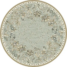 Рельефный ковер серый из вискозы GENOVA R 38262 6525 90 КРУГ