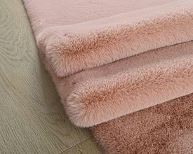 Пушистый ковер из искусственного меха RABBIT PREMIUM MS1000 PINK