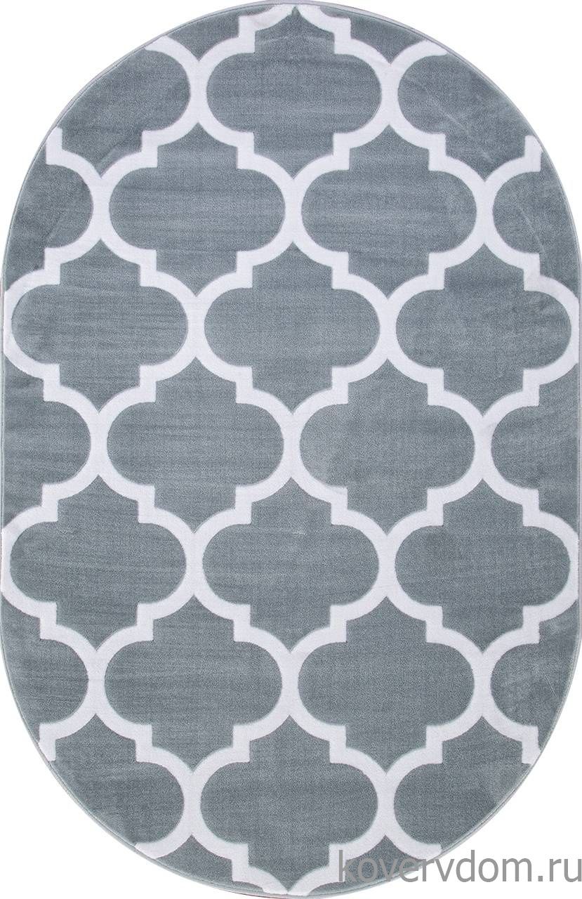 Ковер MEGA CARVING WK d422 LIGHT BLUE Овал