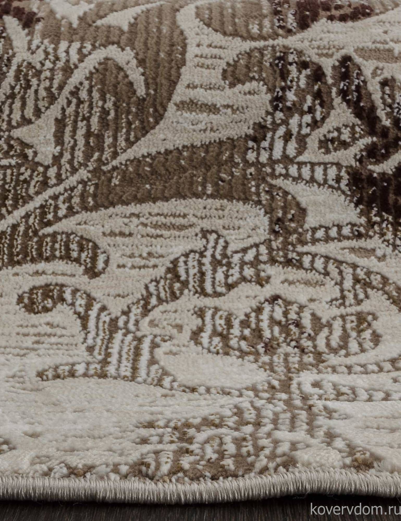 Ковер QUANTUM 03011B BROWN / BROWN Овал