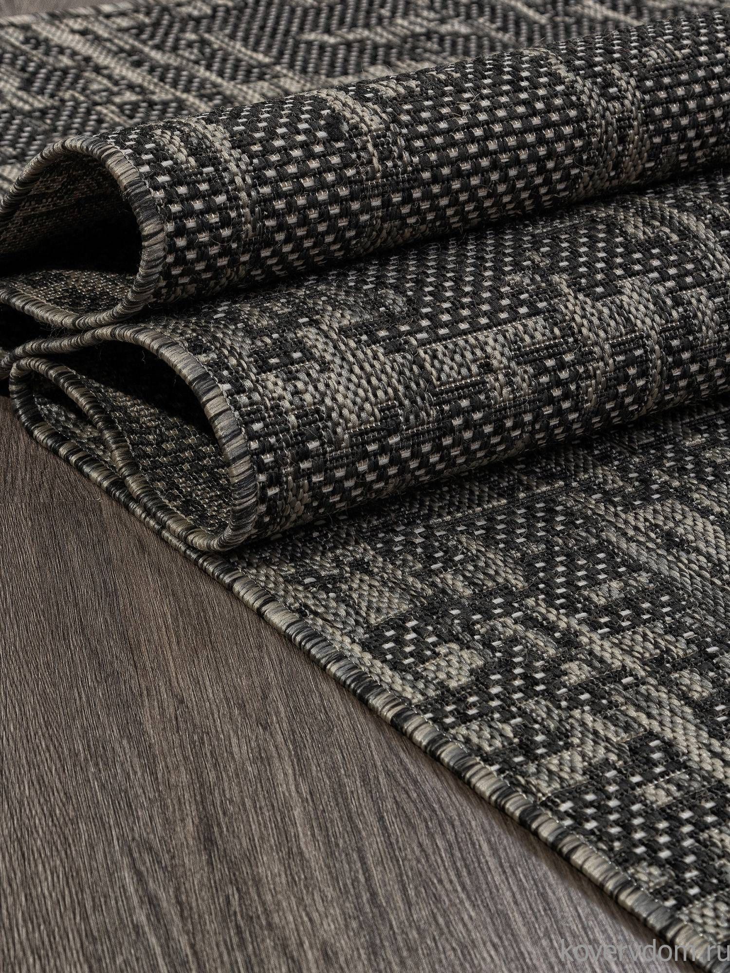 Ковер-циновка KAIR S136 BLACK-GRAY