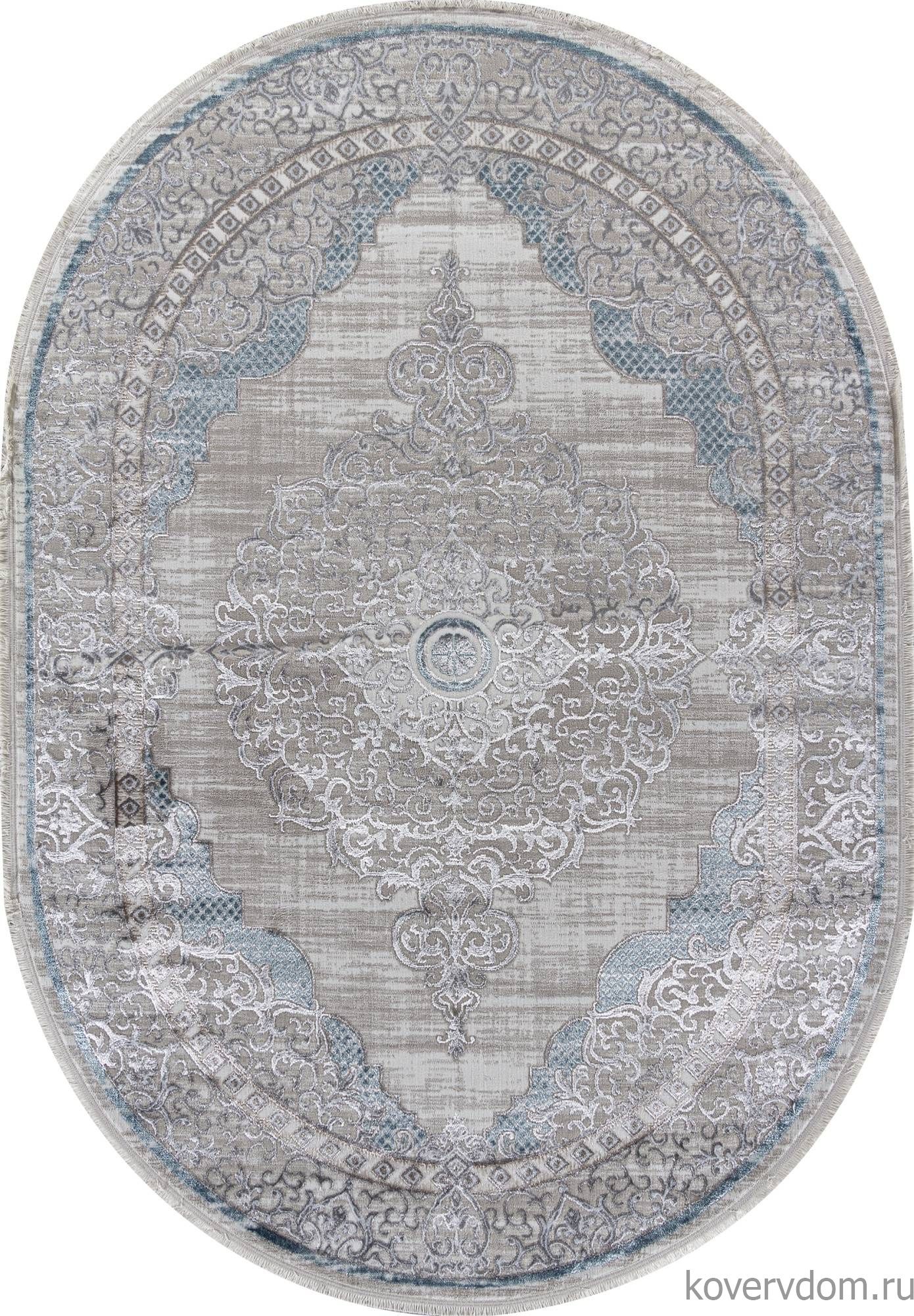 Ковер EFSAN L279A CREAM SHRINK / BLUE FDY Овал