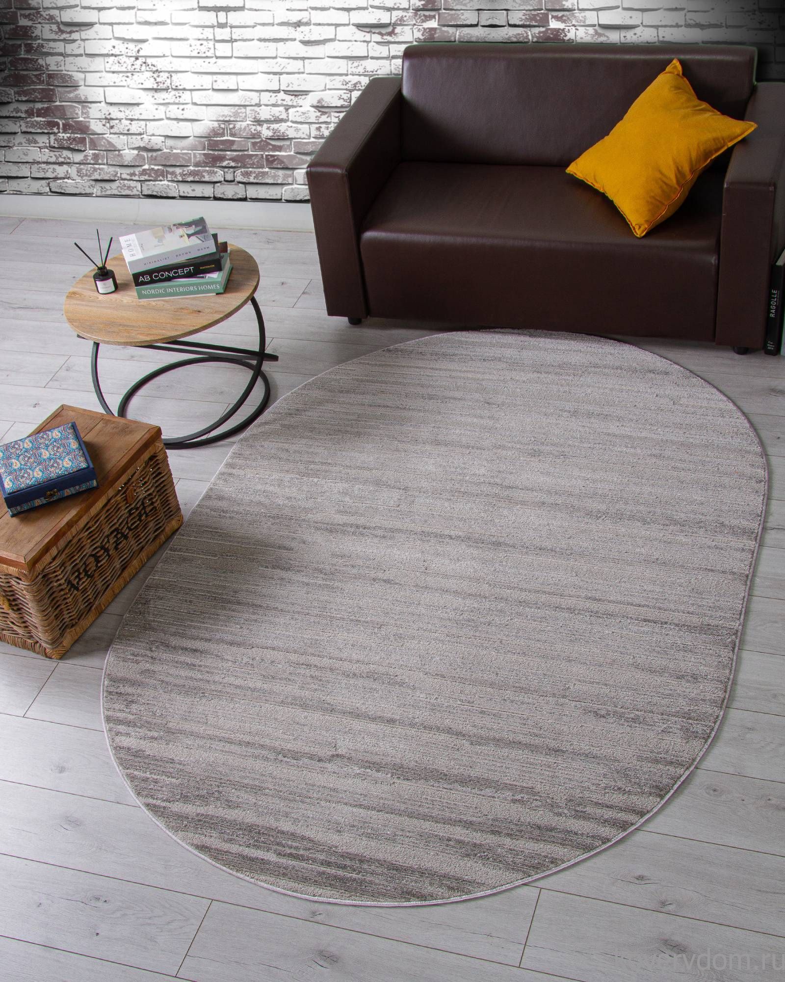 Ковер DIOS F441 LIGHT GRAY Овал