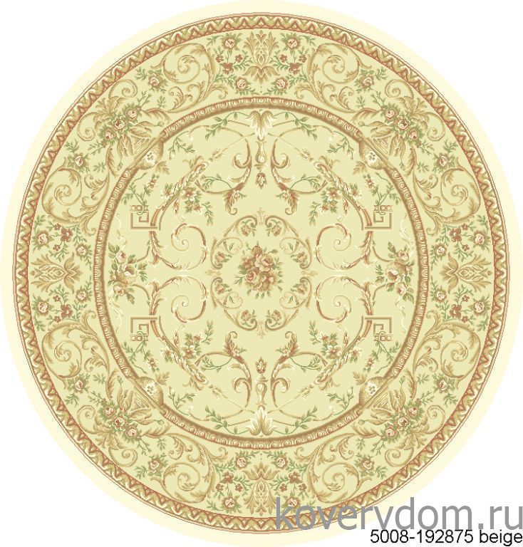 Рельефный ковер из вискозы VENEZIA 5008 192875 beige КРУГ