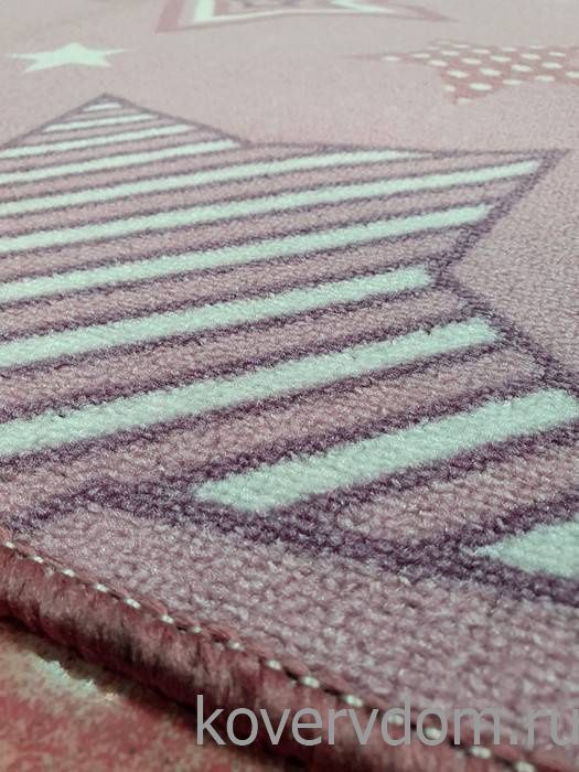 Детский ковер-палас ЗВЕЗДЫ СИЯЮТ-A розовый