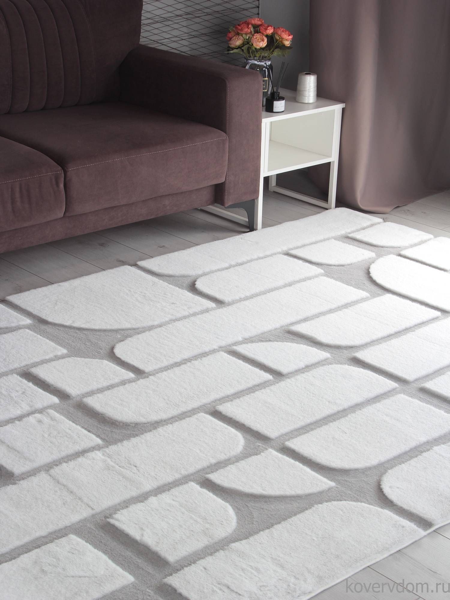 Ковер RABBIT CARVING PX4001 CREAM / GREY